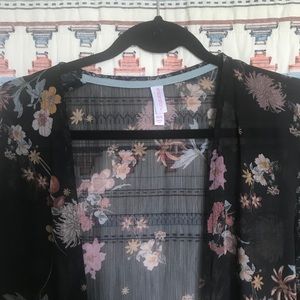 Xhilaration Sweaters - Black floral cardigan kimono XS/ S boho festival Xhilaration Sweaters - Black floral cardigan kimono XS/ S boho festival